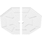 Ekena Millwork Logan Architectural Grade PVC Ceiling Medallion, 34"OD x 3"ID x 11 3/4"C x 1"P, Two-Piece CMP34LG2-03000 - alternate 4